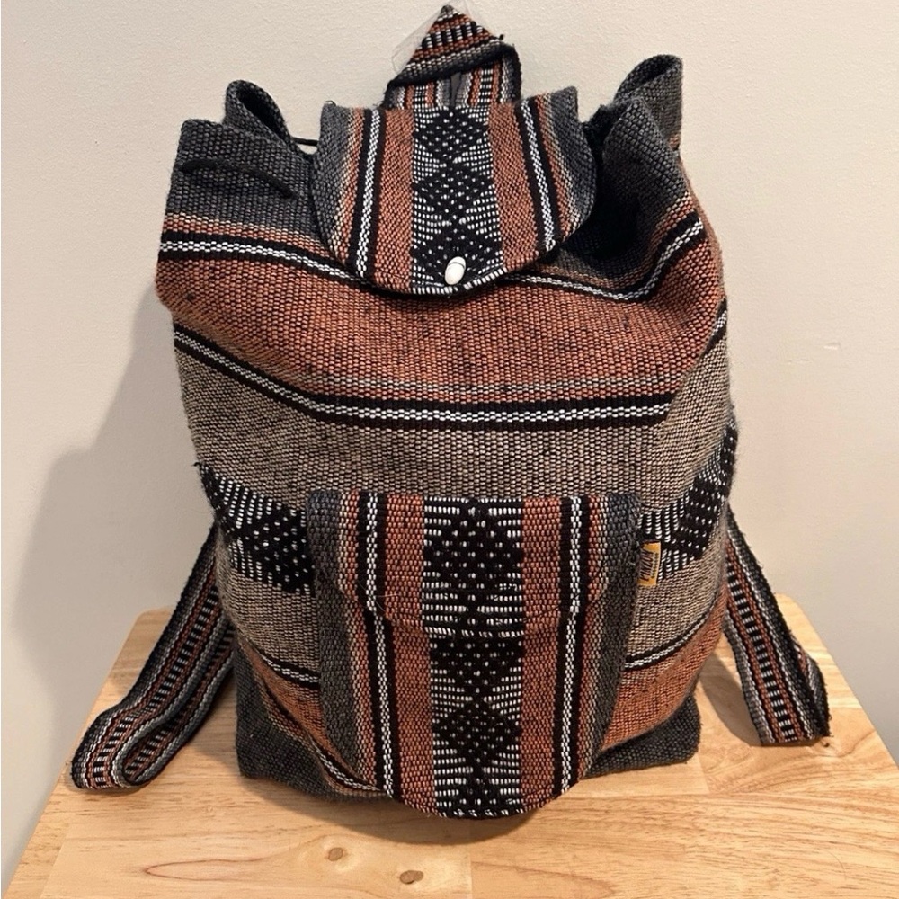 Bohemian Backpack - Knapsack - Hippie Gear - Travel Bag - Brown Earthy Tones